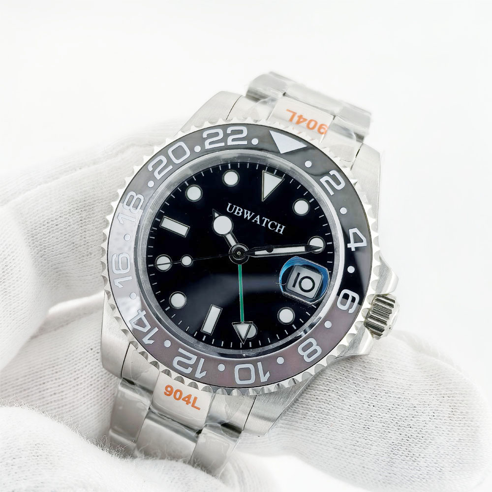 Understated and Elegant Gmt Black Bezel 40MM Man's Wristwatches RP3285 Movement Automatic Mechanical Sapphire Crystal Luminous Men's Watches