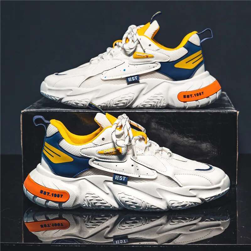 2025 Fashion and Comfortable Mesh Outsole Summer Hot Sale Mens Casual Shoes Thick Bottom Breathable Sneaker