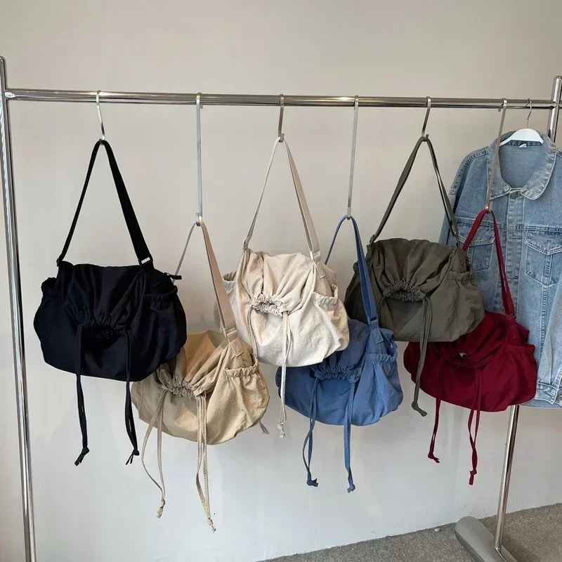 Nylon rope commuting handbag large capacity sewing selling womens solid shoulder bag in Bolsa Feminina 250320