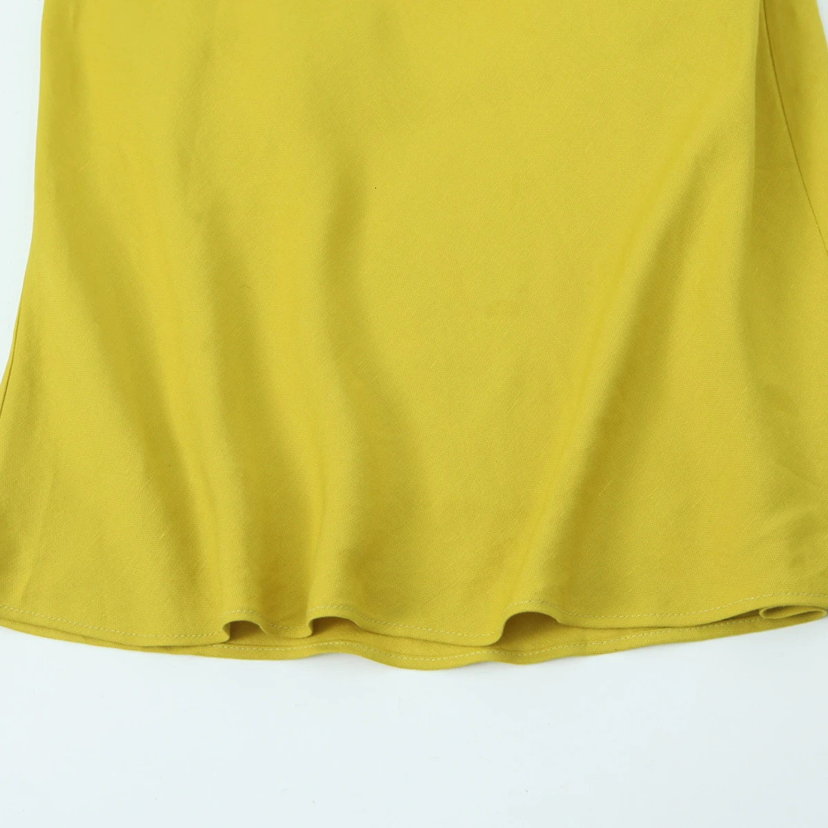 ZBZA Womens Blended Midi Skiing Round Neck Sleeveless Backless Sling Side Zipper Dress SpringSummer Casual Chic Long 250320