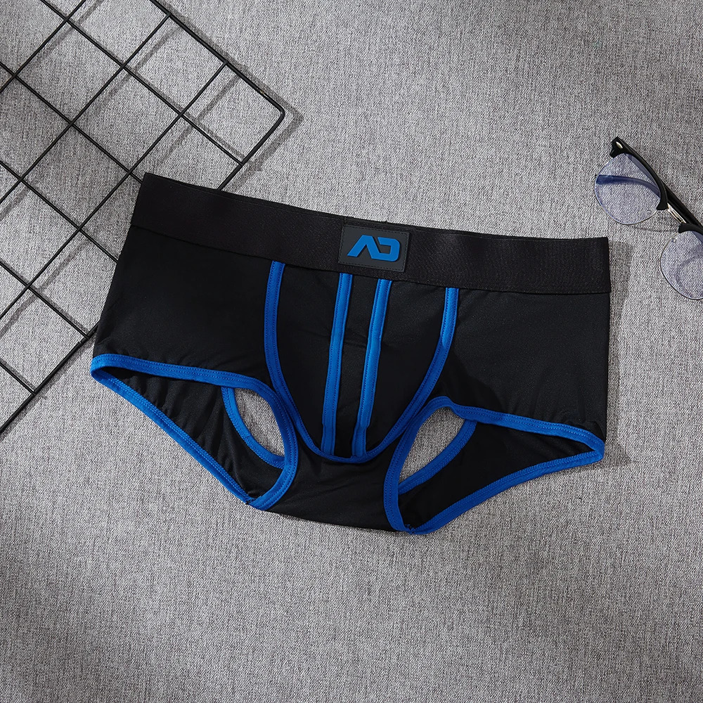 Addicted Fashion Underwear Silk Mens Boxing Shorts Stretch Pants Hip Hollow Gay Sexy Trendy Young 250320