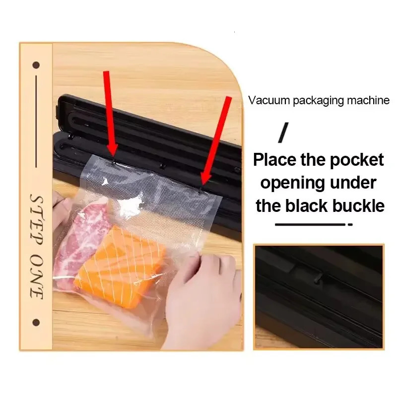 2024 Food Vacuum Sealer Packaging Machine with Free 10pcs Vacuum bags Household Kitchen Food Vacuum Sealing 250314