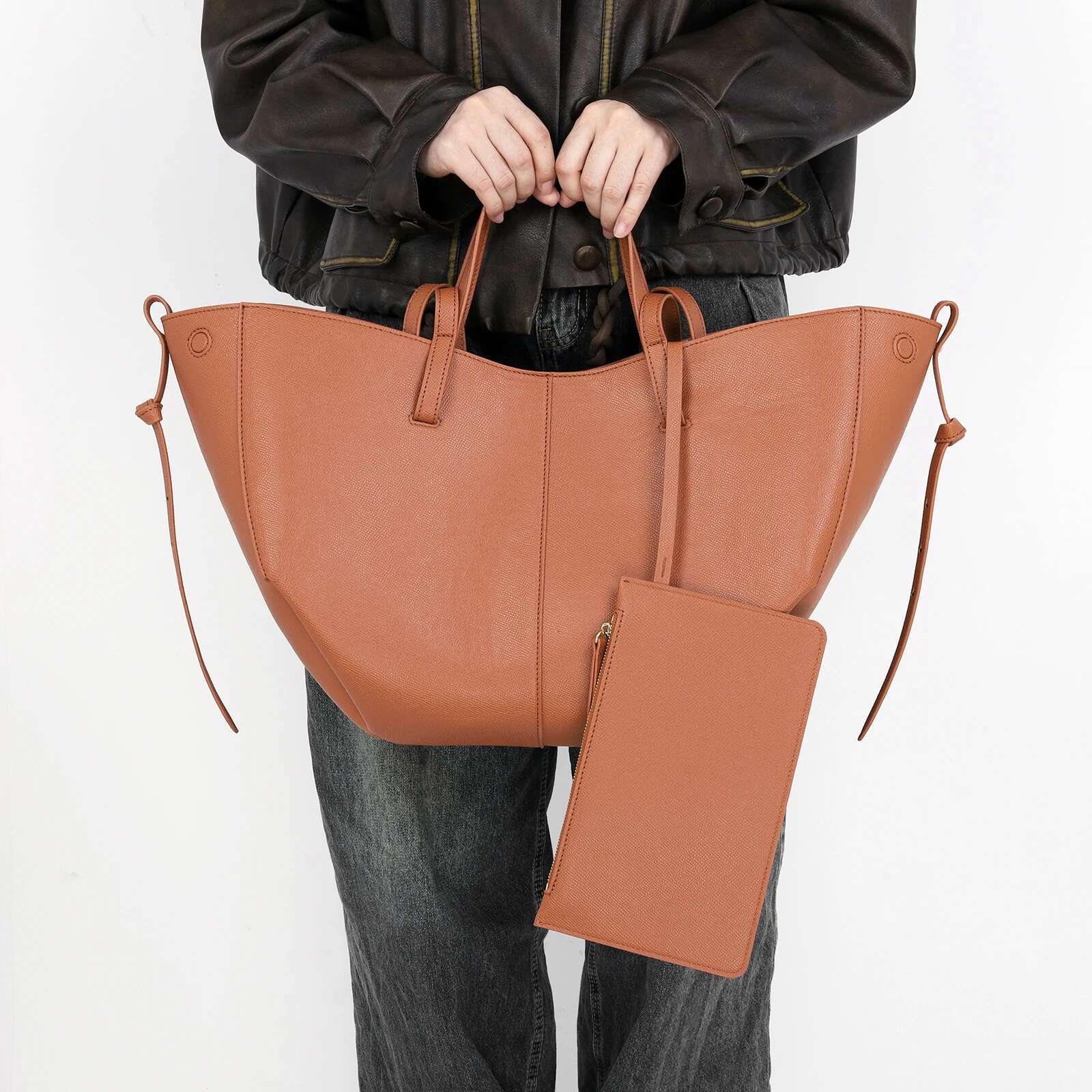 Designer bag Fashion Tote With Top Handle PU Solid Large Capacity Crescent Travel Shopping Ladies Handbag Shoulder Bag