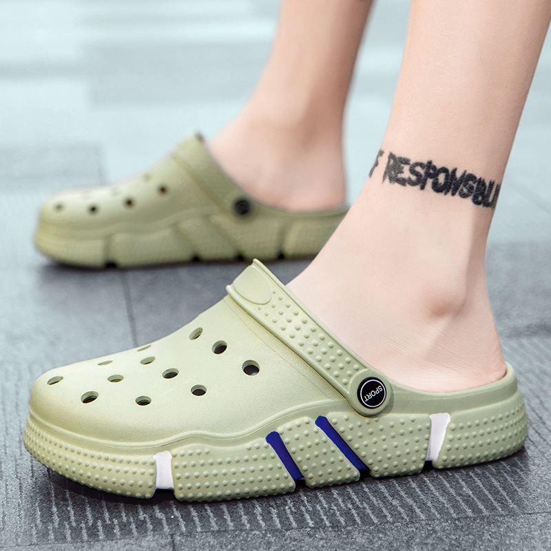 2025 hot new free shipping designer for mens womens flat blue beige grey green black khaki purple Wearing thick soled beach slippers size 36-50