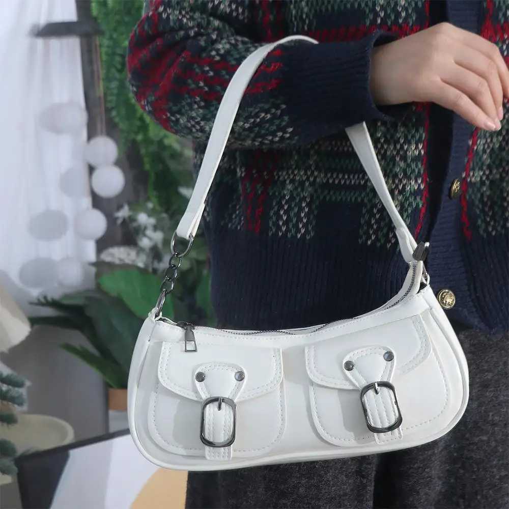 Fashion new design buckle arm bag Y2K Harajuku Y2K shoulder bag casual Gothic spicy girl handbag womens Y250320