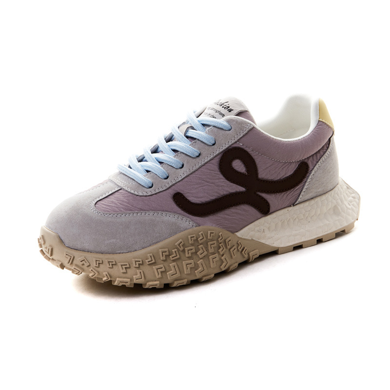 Leisure Trendy De Xun 2025 Spring and Autumn New Thick soled Super Hot White Versatile Women's Shoes