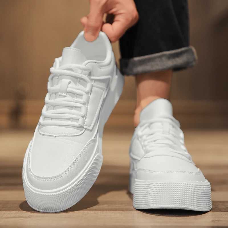 White shoes mens casual couple skateboarding shoes comfortable sports shoes mens fashionable shoes fashionable thick soled shoes Plus size 39-47 Y2503