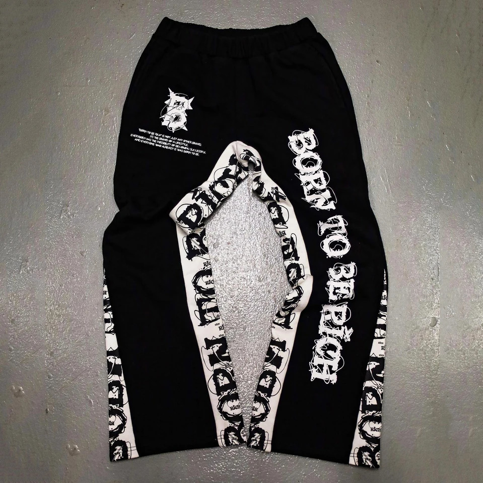 Y2k Flared Pants Hip Hop Men Loose 3D Print Trousers Casual Sweatpants Mid Waist Sporty Female Streetwear Vintage 250320