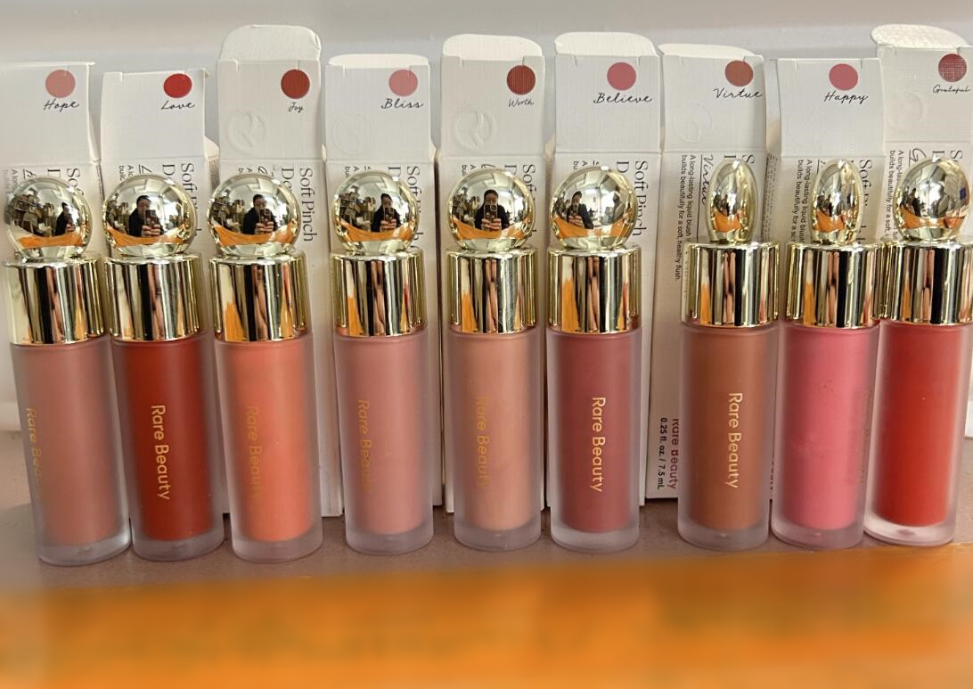 Rare Beauty Soft Pinch Liquid Blush 7.5Ml Selena Face Cheek Cosmetics 9 Color JOY WORTH GRATEFUL LUCKY VIRTUE LOVE Long Lasting Matte Blusher