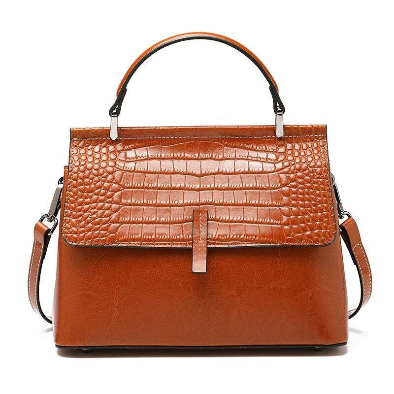 Genuine Leather Retro Women Satchel Bag High Quality New Arrival Shoulder Handbag Brand Designer Ladies Portable Messenger Bags