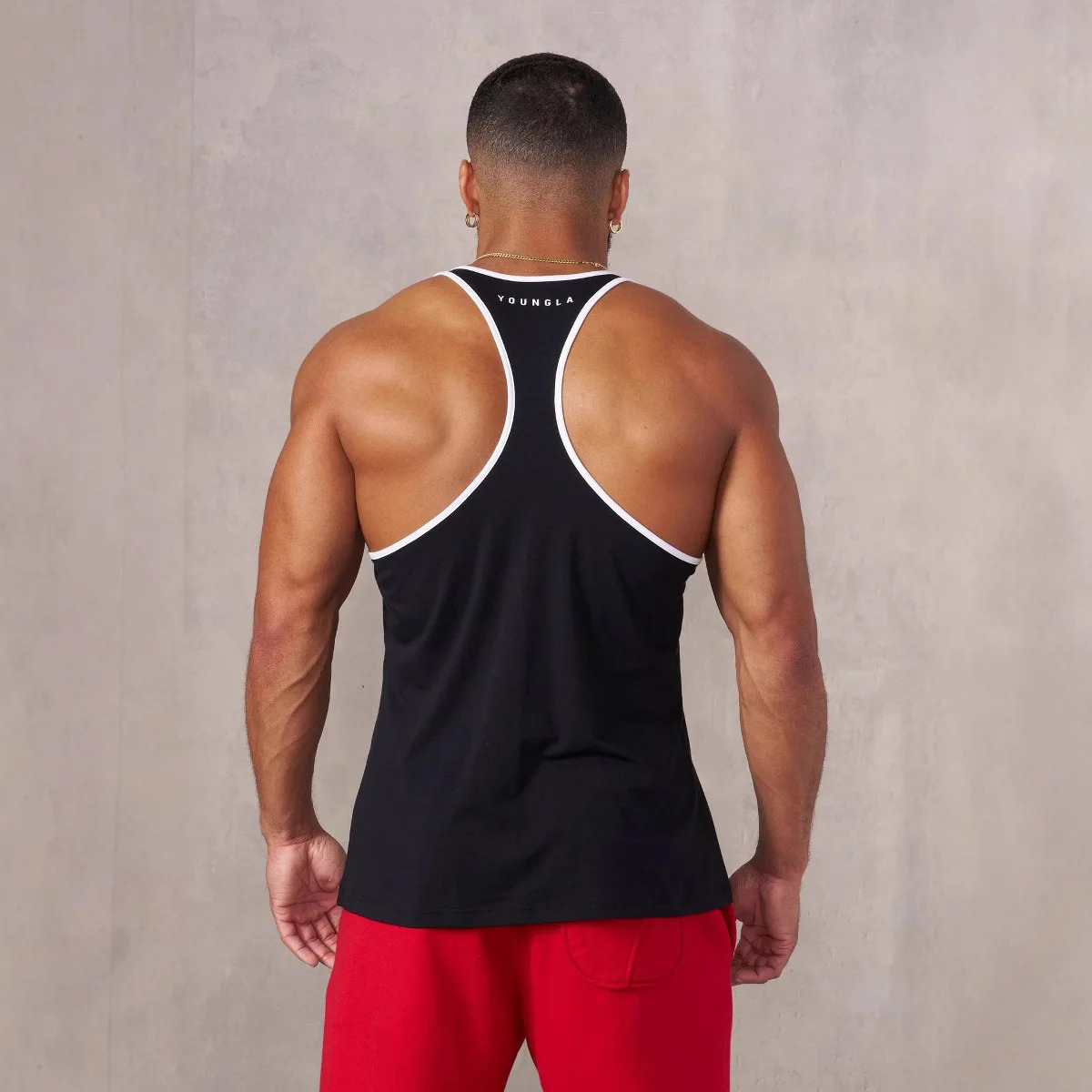 2025 Mens cotton tank tops shirt gym fitness vest sleeveless male casual bodybuilding sports man Workout clothes clothing 250320