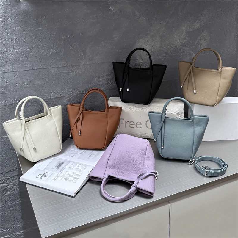 Burminsa Cowhide Leather Handbag for Women 2025 Luxury Designer Basket Shopping Women Shoulder Cross Bag Y250320