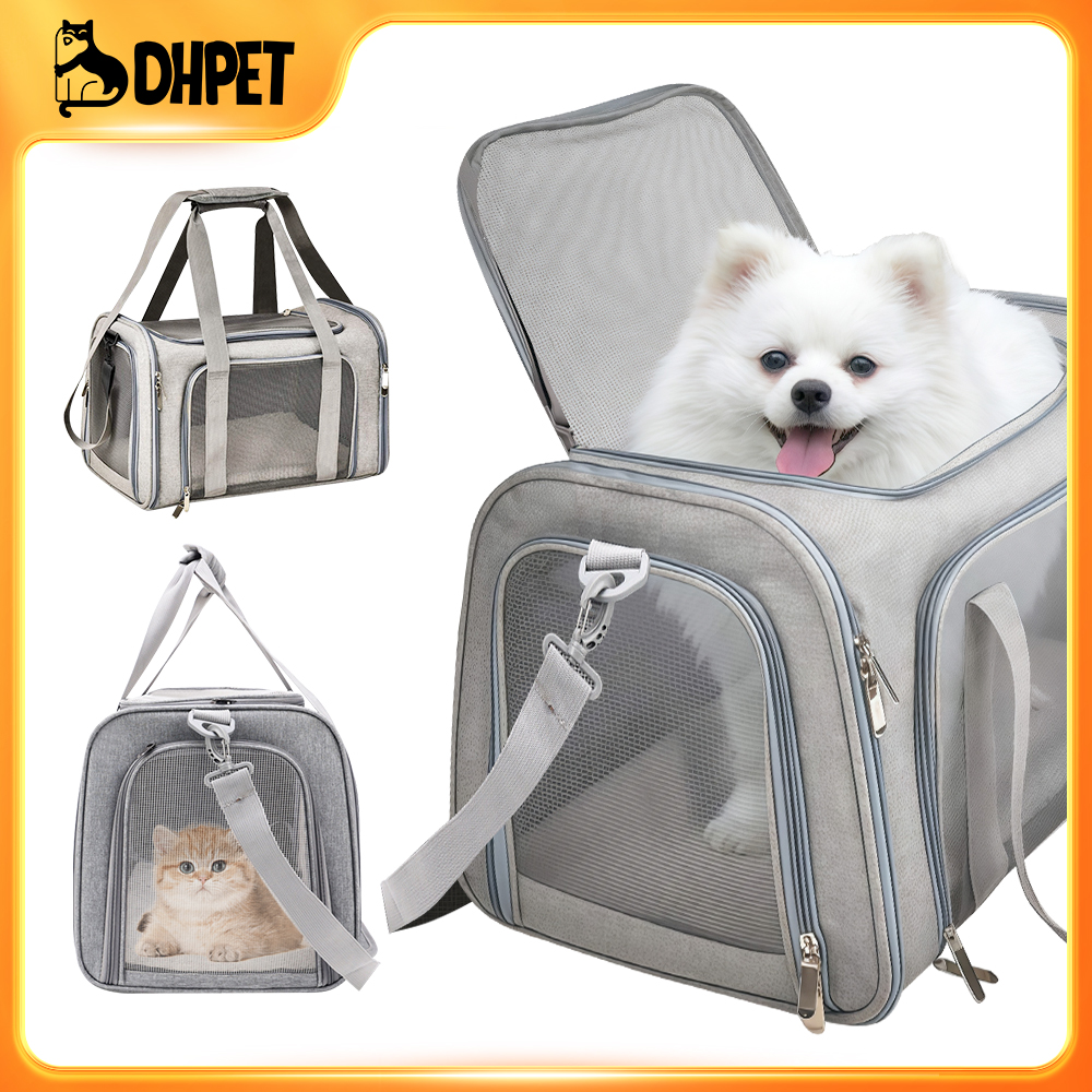 DHpet Pet Bag Portable Bag For Going Out Foldable Hand-held Cat Bag With Large Capacity For Two Small Pets To Go Out Bag Cat Bag