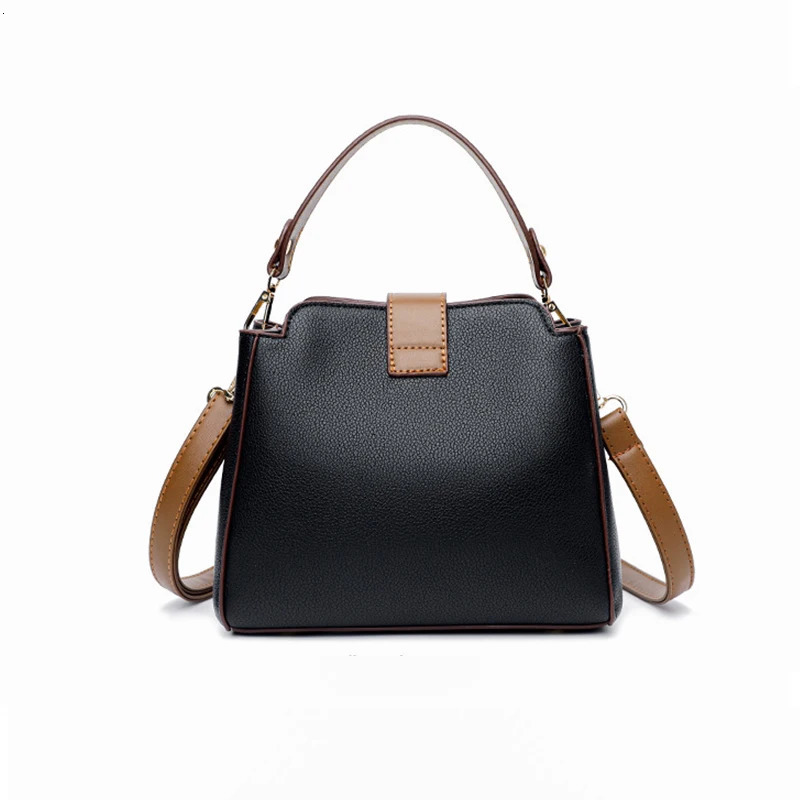 Small Bucket Shoulder Bags For Women er PU Leather Messenger Crossbody Bags Ladies Casual Solid Color Purse Handbag 250314