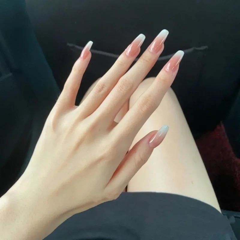 10Pcs Cute Pink Sweet Princess Removable Handmade Wear Nail Art Y2K Vitality Girl Short Fake Nails Blush Nail Patch 250319