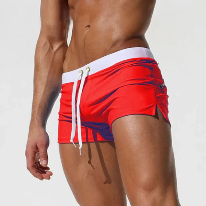 Summer waterproof quick drying swimsuit mens fashionable multicolor comfortable bottom boxing underwear beach shorts 250320