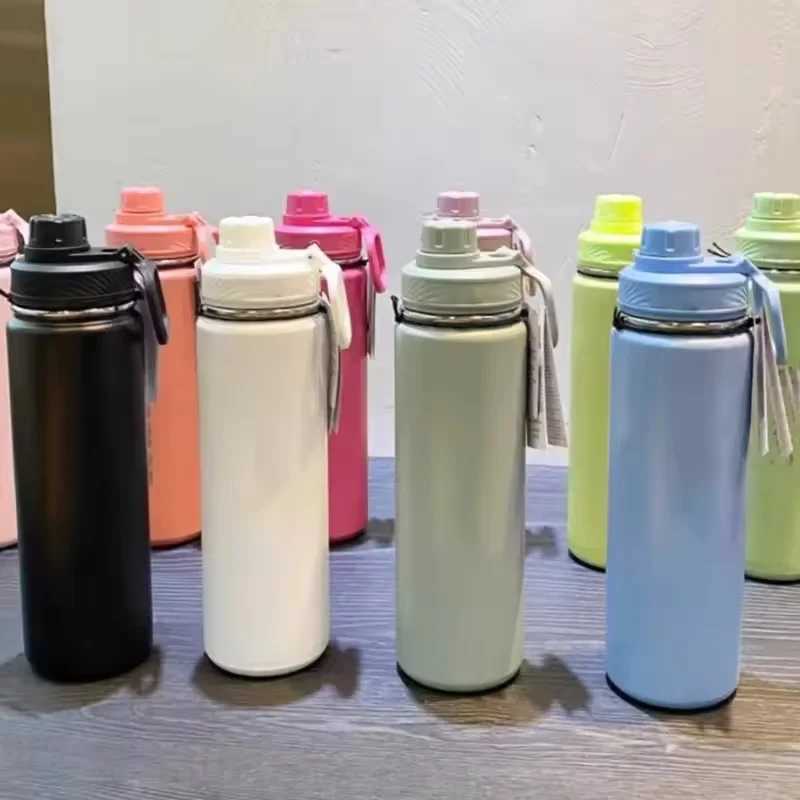 710ml Insulated Water Cup Sports Water Bottles Stainless Steel Vacuum Cup Portable Outdoor Handheld Cup Without X250321