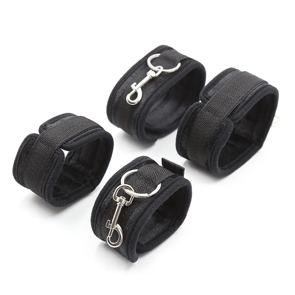 Restraint Set BDSM Bondage Handcuffs Ankle Cuffs Slave On The Bed Open Leg Flirt Sex Toys For Women Couples Erotic No Vibrator 250320 - view 6