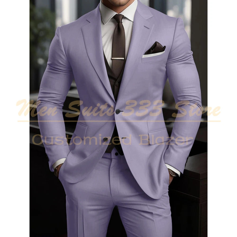 High Quality Mens Suits Grey Outfits Single Breasted Notch Lapel Wedding Costume 3Piece Jacket Pants Vest Slim Fit 2025 250311