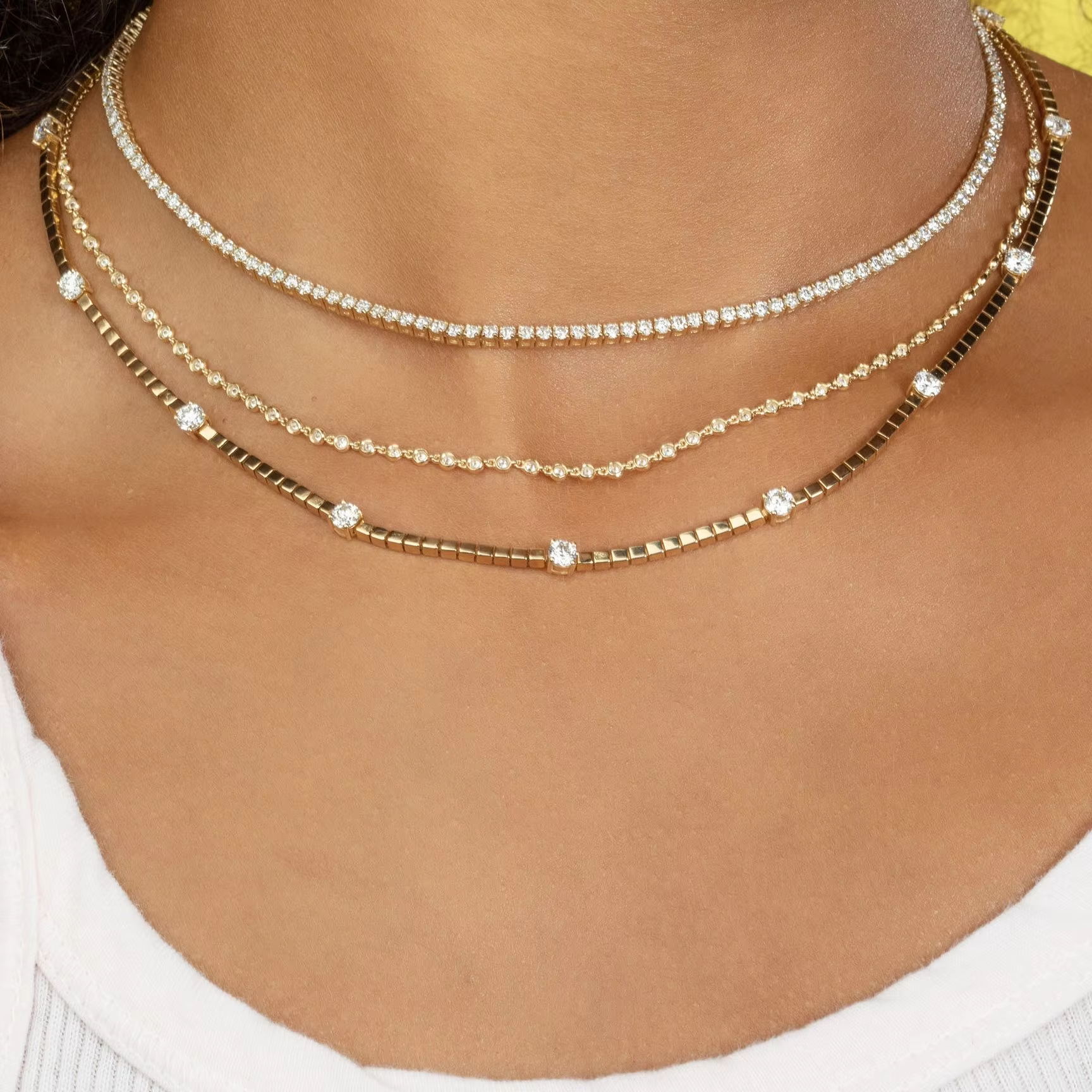 New Design square-sugar jewelry Pave Bling Cz Fashion Women Lover Valentine's Gift Jewelry high quality bracelet necklace