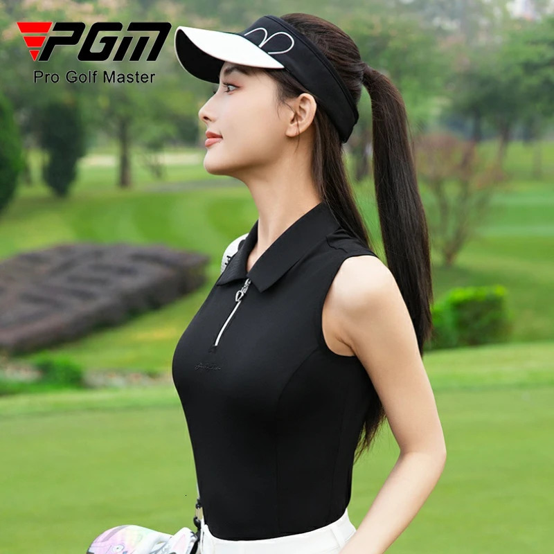 PGM Womens Golf Sleeveless T-shirt Spring/Summer Tennis Polo Shirt Sports Top YF792 250321
