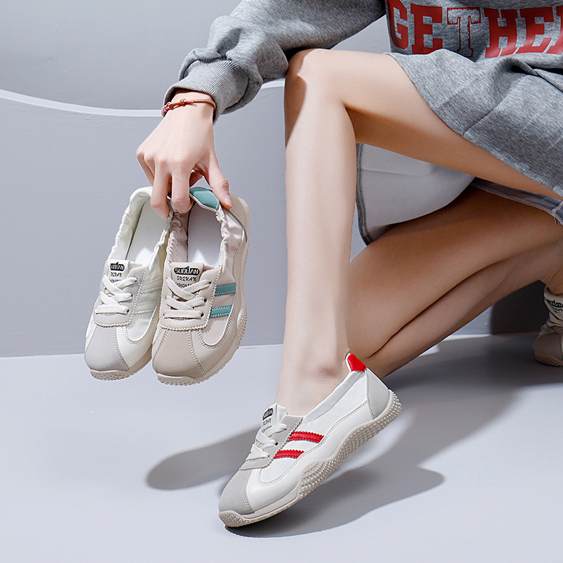 2025 new white Korean version female student net thick sole sports designer fashionable casual board shoes for the street