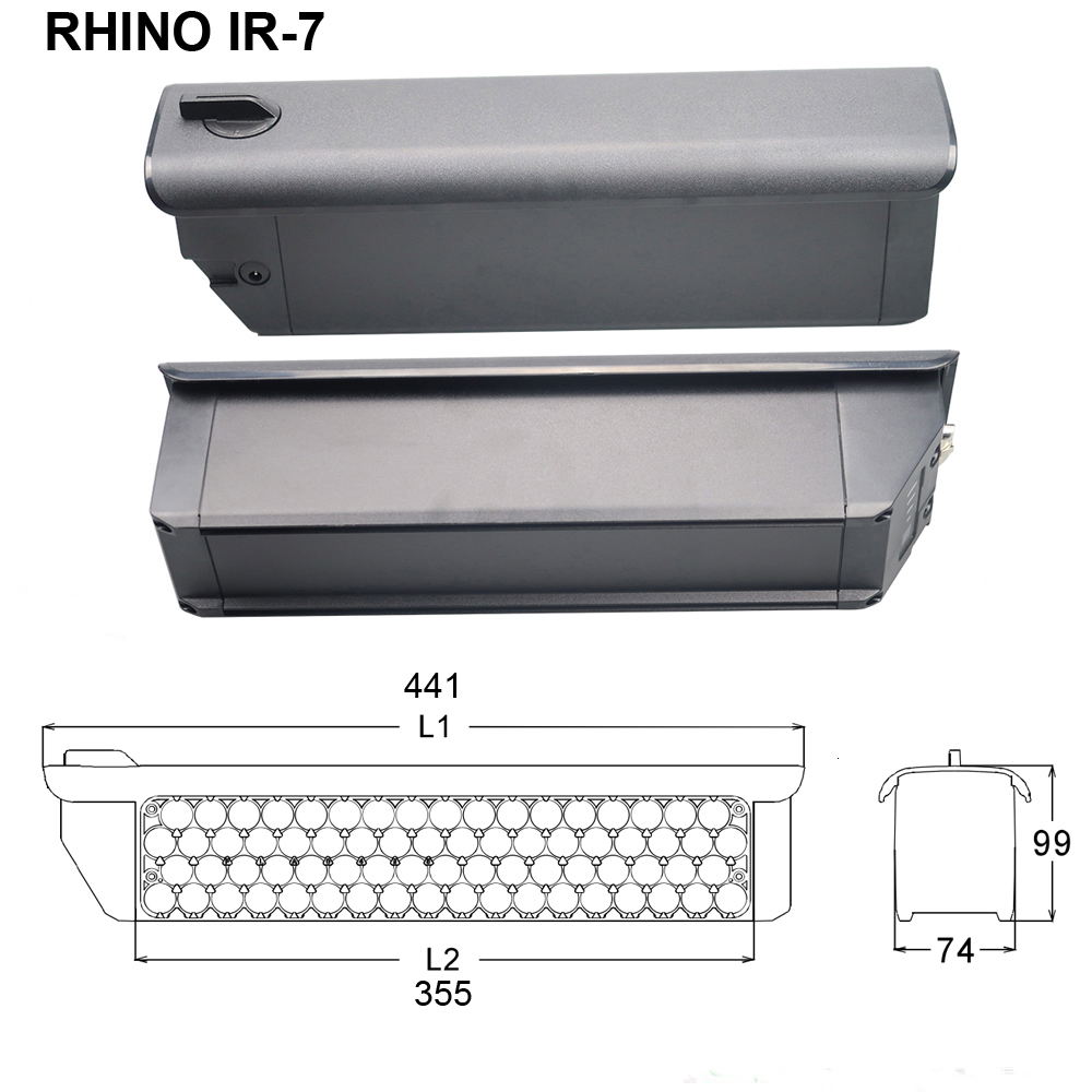 Reention Rhino Ride1up 700 Series 48V Integrated Battery 10.4Ah 12.8Ah 14Ah for HIMO c26 Portola Cafe Cruiser Replacement
