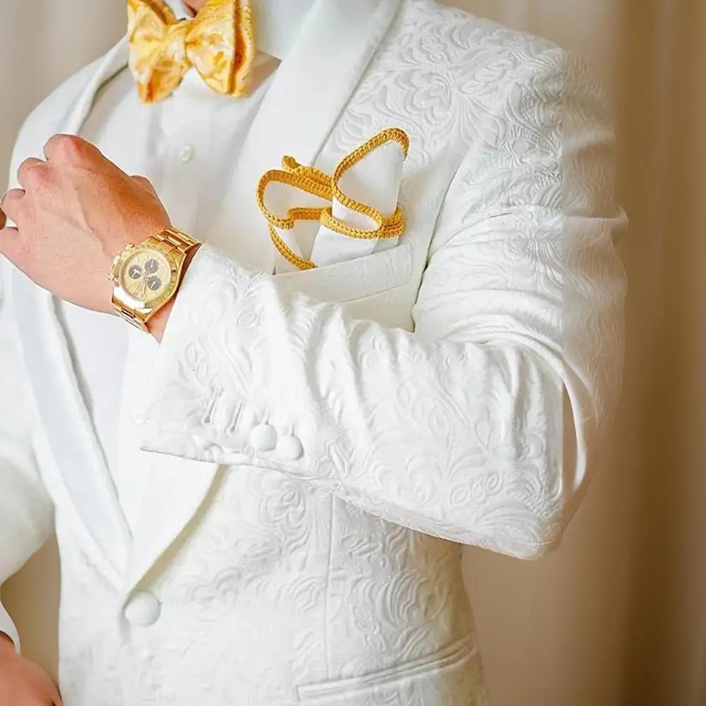 1 Pc Floral Men Suit Jacket for Wedding Party 2024 Slim Fit Groom Tuxedo Blazer Italian Style Fashion Male Ready 250311