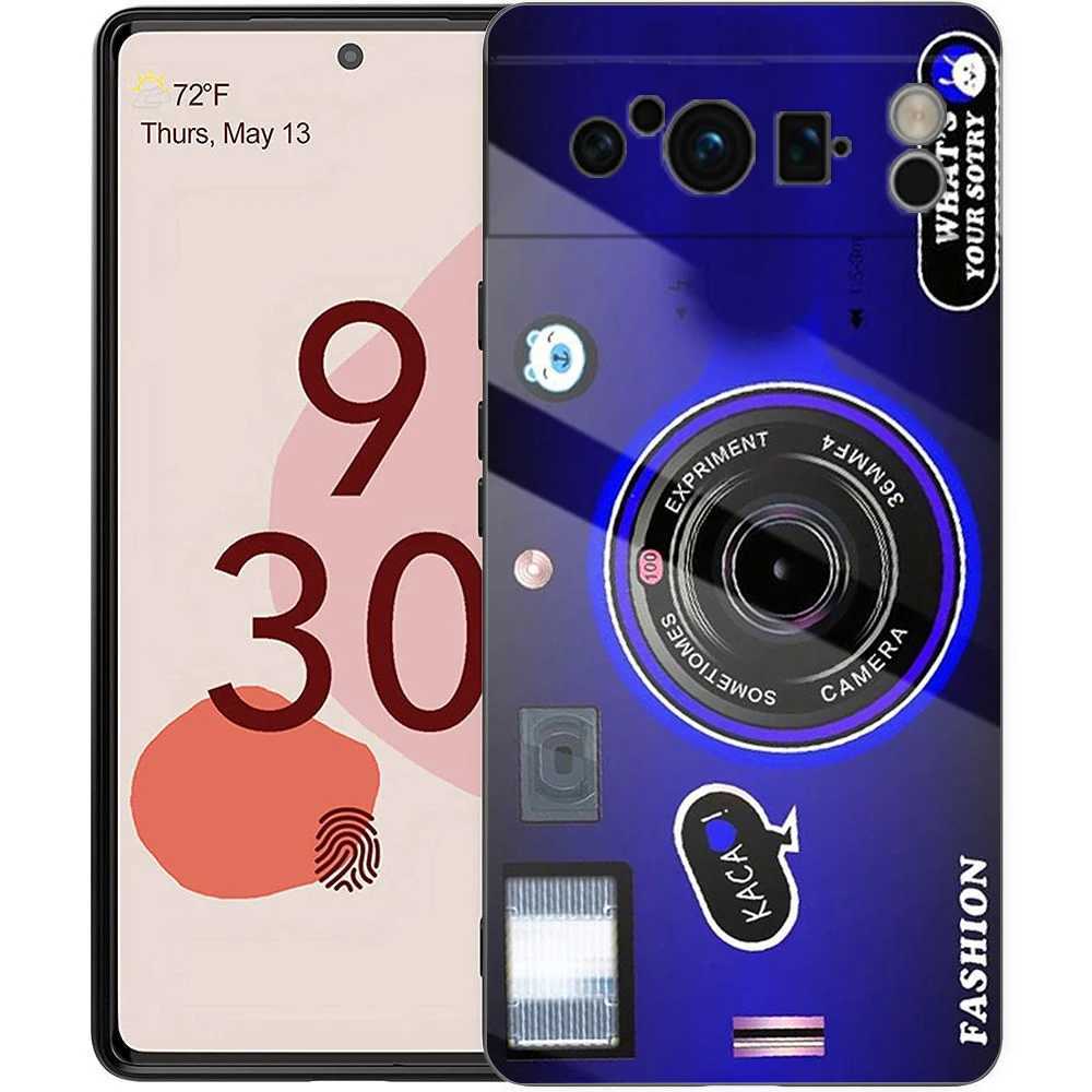 Fashionable classic camera lens phone case cover suitable for Google Pixel 8 7 6 7A 6A Pro 5G shock-absorbing silicone soft 9 8 Pro XL 5G case Z250321