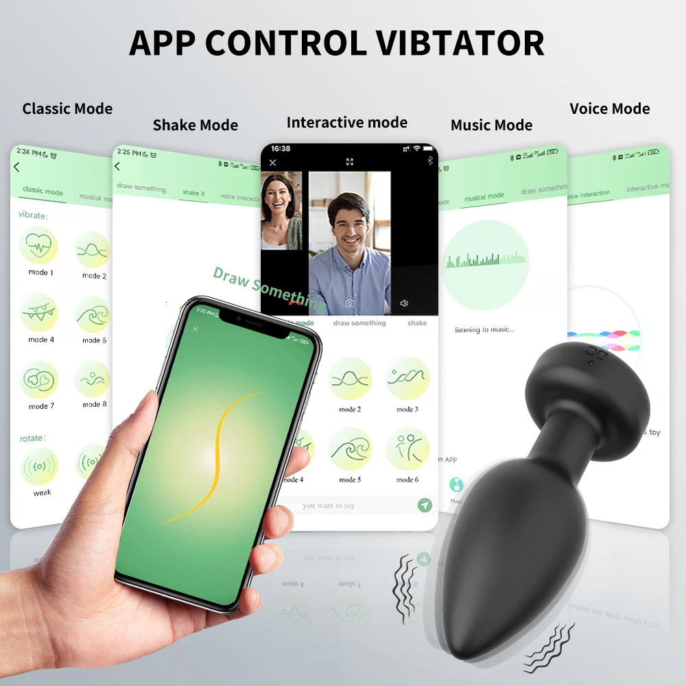 Anal Plug Vibrator 10 Speeds Butt Plug Prostate Vibrating Massager APP Remote Control Female Masturbator Sex Toys for Women Men 250320