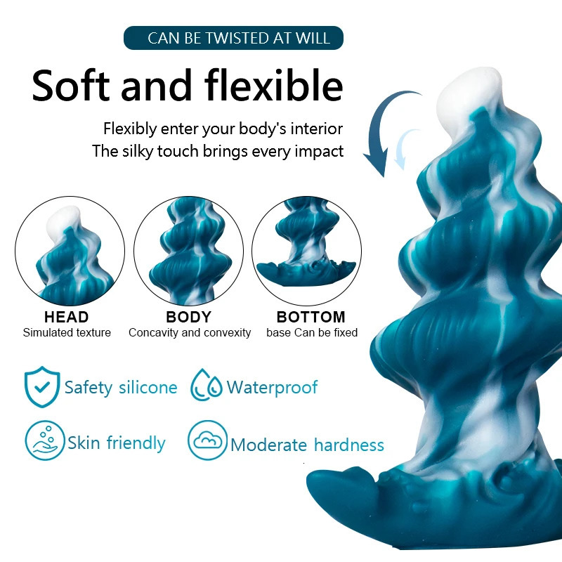 Spiral Anal Dilator Anal Female Plug Large Dildo Anal Plug with Thread Sex Products Man Butt Plugs Massager Prostate Masturbate 250320