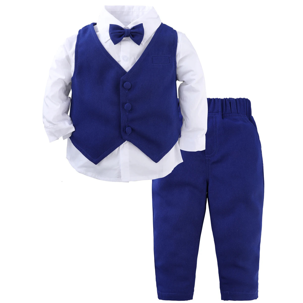 Baby Boys Suit Set Toddler Blazer Infant Wedding Suits Outfit Boy Baptism Christening Tuxedo Kids Christmas Formal Clothes Sets 250320