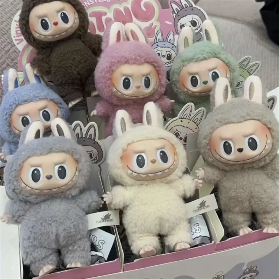 Free shipping Labubu Keychain Blind Bag The Monsters Vinyl Face Doll HeartMoving Box Backpack Pendant Decoration aron Gift