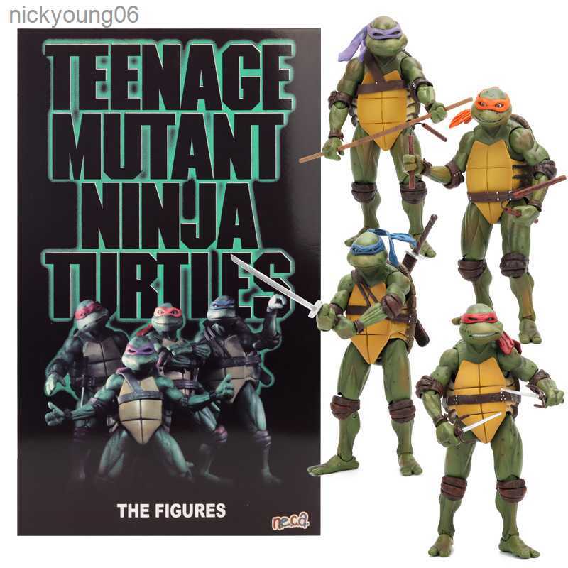 Action Toy Figures 4pcs/ Tmnt 1990 Action Character Movie Toy Doll Model Animated Children6341 Y250328tgeeTGEE