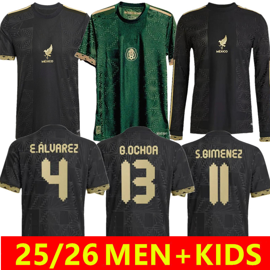Mexico Gold Cup Kit 2025 football shirt CHICHARIT S.GIMENEZ Mexiko E.ALVAREZ H.LOZANO CHICHARIT fans Player women MEXICAN Soccer Jerseys