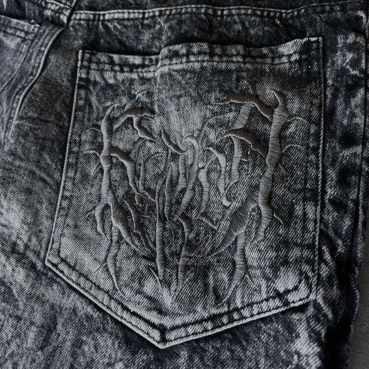 High American Street Hip Hop Harajuku Gothic Jeans Loose Men's and Women's Casual Pants