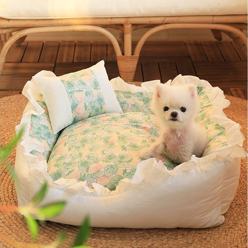 Comfortable Soft Glutinous Cat Nest Winter Thickened Filg Cotton Plush Insulation Pit Cushion Detachable and Washable Dog Bed - view 3