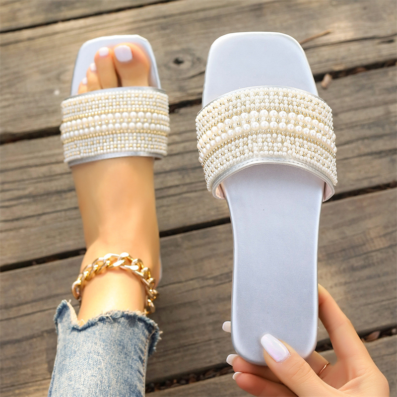 free shipping designer woman Sandals Flat Heel Medium Sier