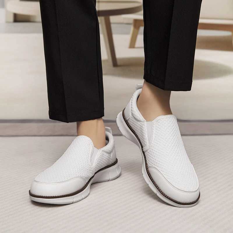 New breathable mesh casual sports shoes with soft soles outdoor shoes Vcani shoes anti slip mens flatbed Loafers Plus size 46 Y250320