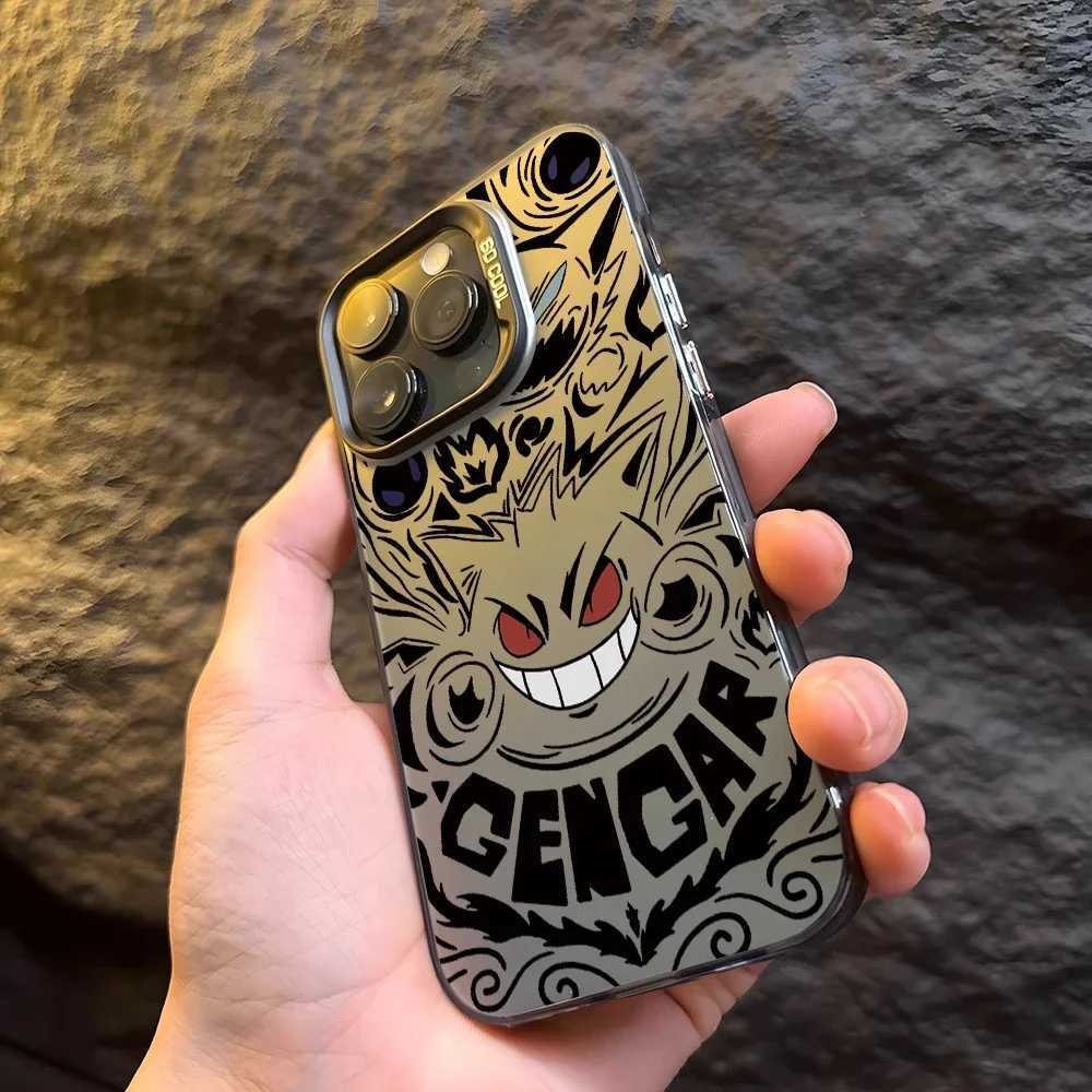 Gengar phone case 16 15 14 Plus 13 12 11 Pro Max X XS XR 8 7 matte silver hard coverXJ250321