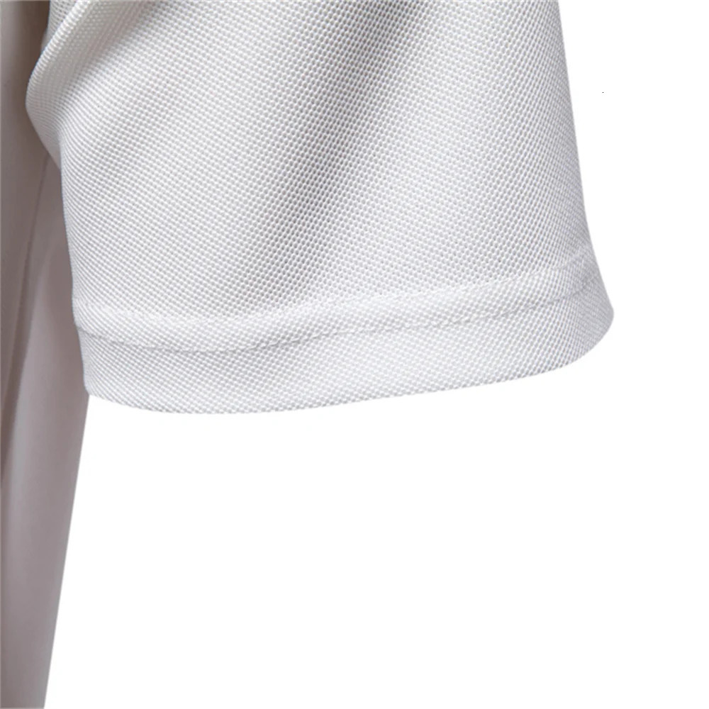 Mens Polo Solid Color Classic Shirt Short Sleeve High Quality Casual Business Social Pocket 250317