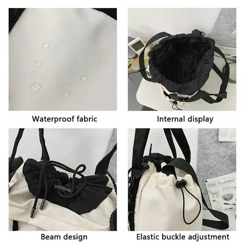 Personalized womens cross body bag wholesale large capacity couple shoulder bag new casual nylon luxury Drstring handbag Y250319