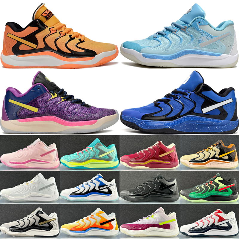 Top Men Basketball Shoes KD17 Designer Trainers Aunt Pearl USA Metallic Gold Sunrise Easy Money Sniper Christmas Slim Reaper 17 Outdoor Sneakers Size 40-46