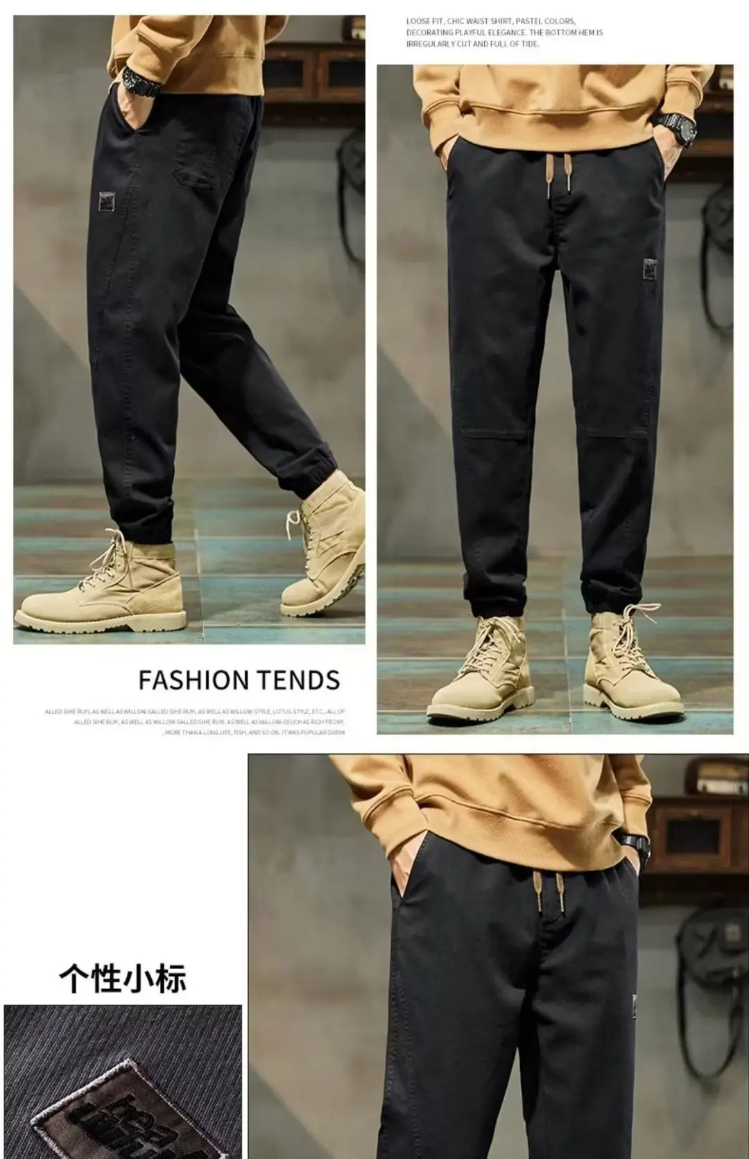 Autumn Y2k pants mens clothing street track loose sports Trousers large Youngla gym goods work 250320