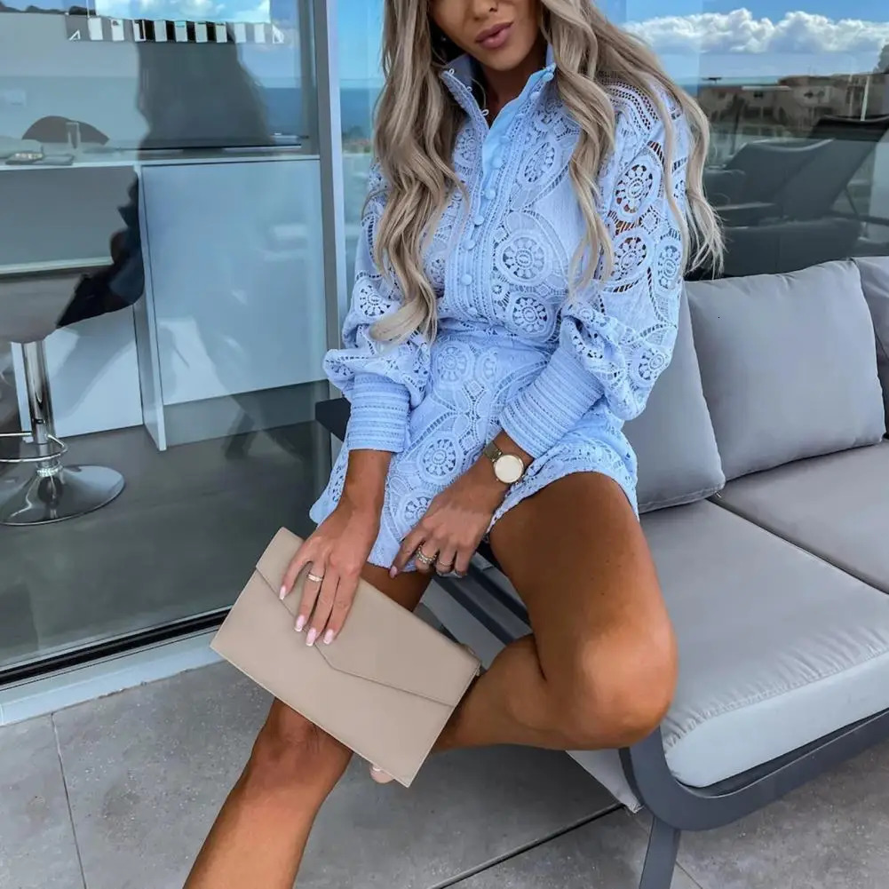 Foridol Vintage Single Breasted White Lace Women Shorts Sets Spring Long Sleeve Casual Party 2 Pcs Outfits Femme Suit Summer 250318