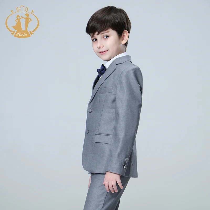 Spring Autumn Formal Boy Suit for Weddings Children Party Host Costume Wholesale Clothing 3Pcs/Set Blazer Vest Pants 250320