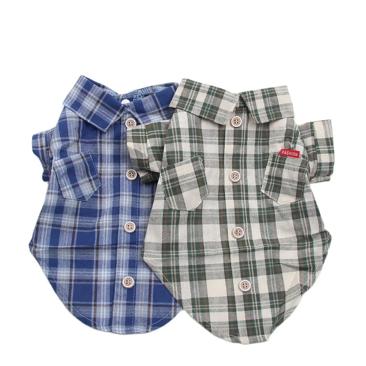 Dog and cat plain shirt pet dog shirt with diagonal pockets spring and summer clothing 250318