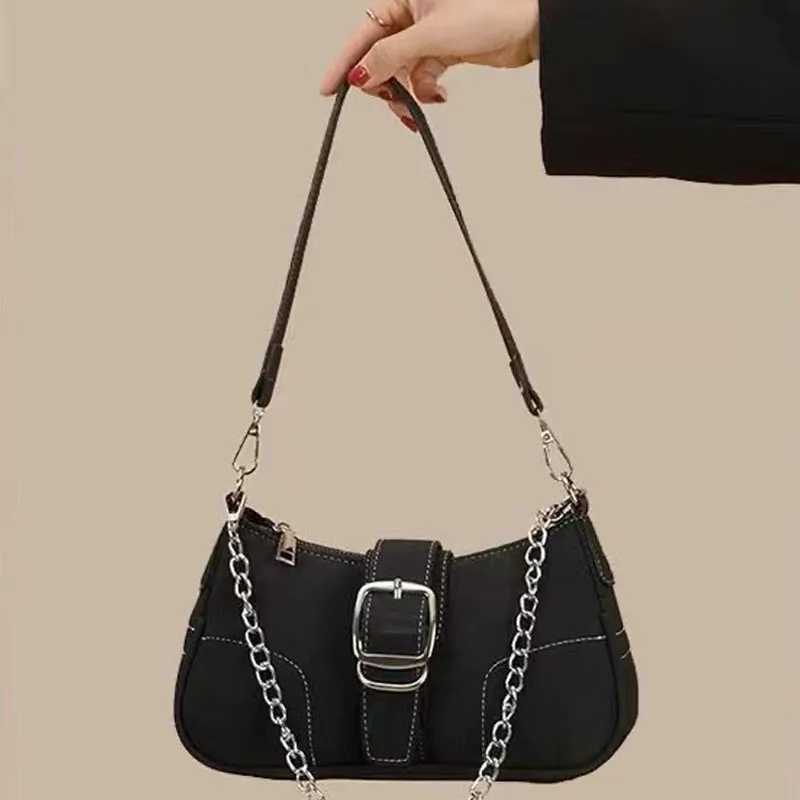 Vintage frozen bottom bag new womens smallest French bread bag fashionable and versatile single shoulder ten letter small bag Y250320