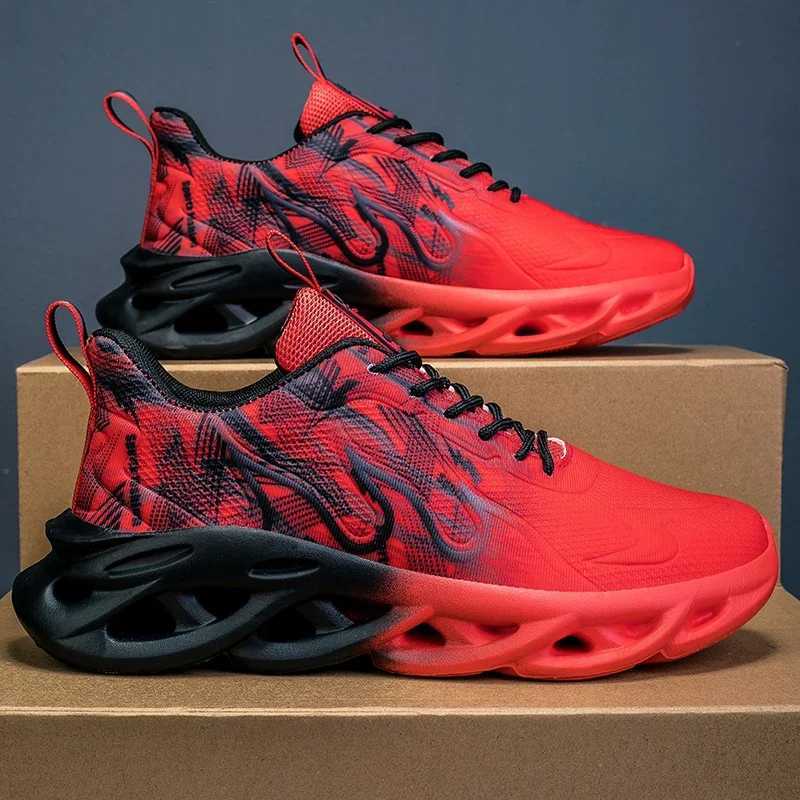 Mens Running Shoes Mesh Breathable Flat Cushioning Soft Cfortable Sneakers Outdoor Gym Trendy Casual Jogging Shoes for Men Y250320