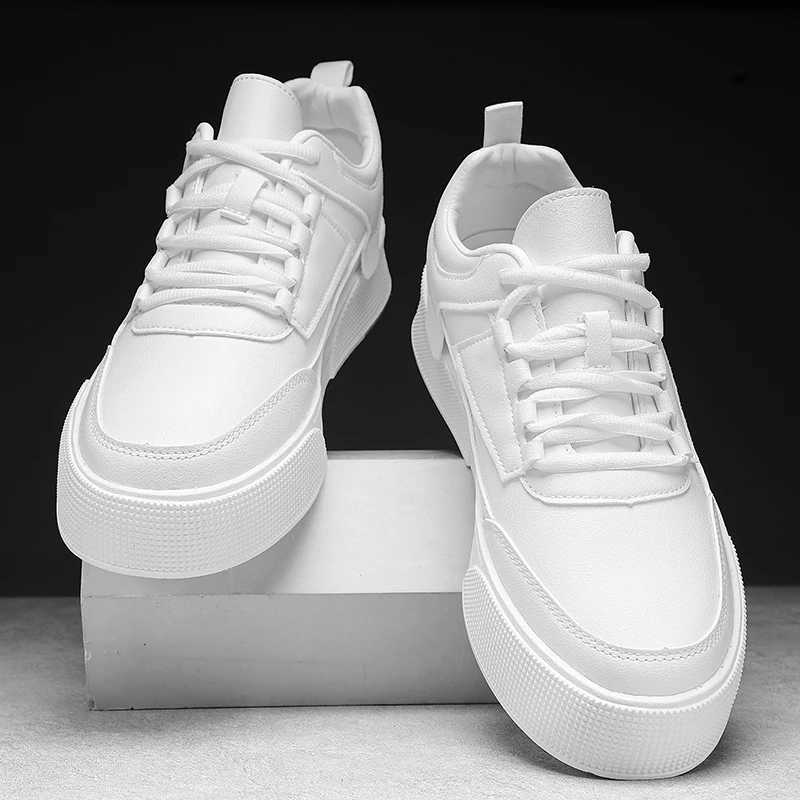 White shoes mens casual couple skateboarding shoes comfortable sports shoes mens fashionable shoes fashionable thick soled shoes Plus size 39-47 Y2503